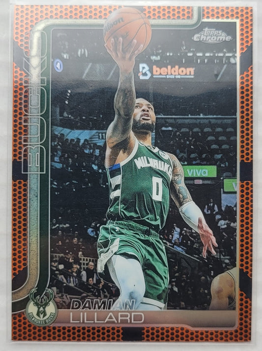 Damian Lillard - 2025-26 Topps Chrome Basketball Refractors #153