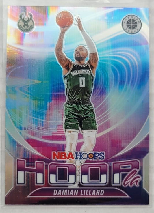 Damian Lillard - 2023-24 Hoops Premium Stock Hoopla Silver Prizm #2