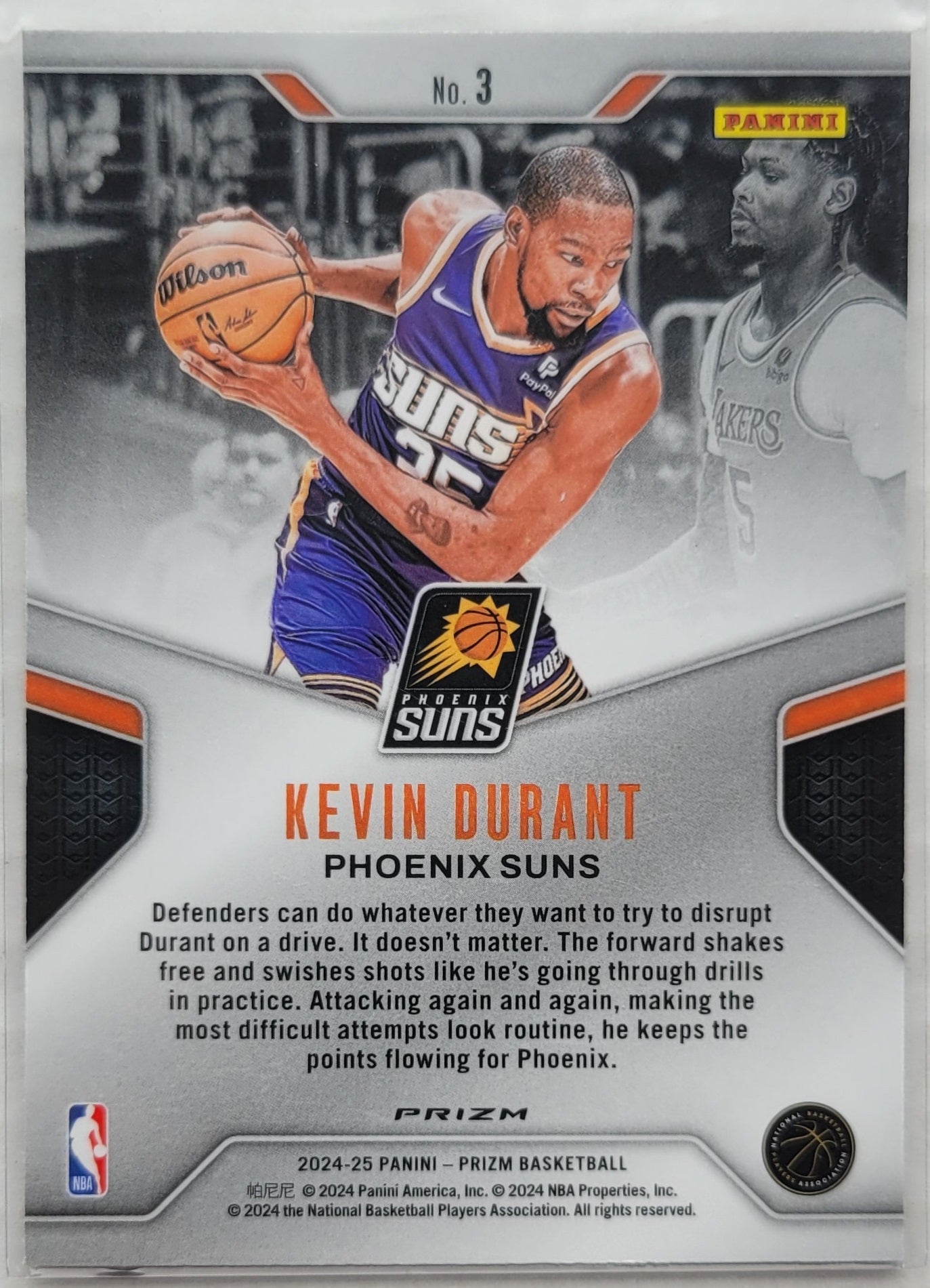 Kevin Durant - 2024-25 Panini Prizm Dominance Prizms Silver #3