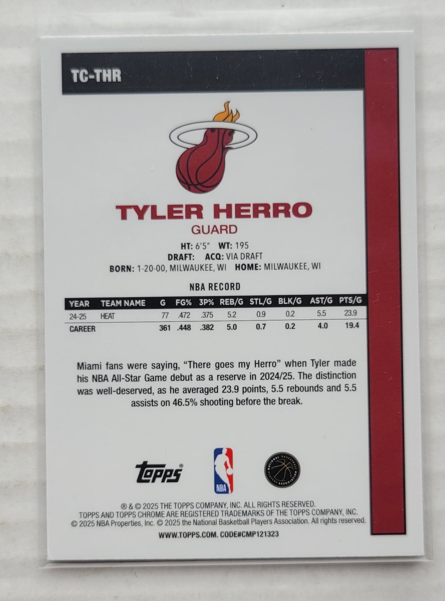 Tyler Herro - 2025-26 Topps '80-81 Topps Chrome #TCTHR