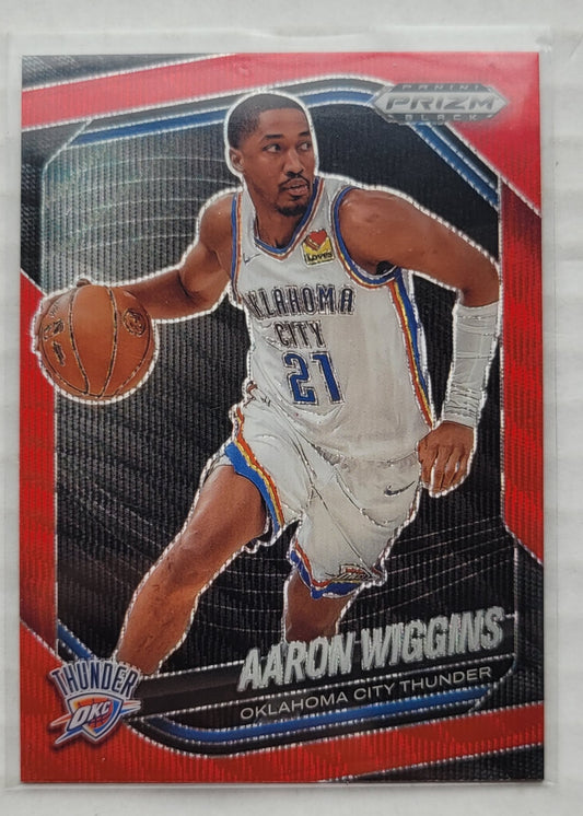 Aaron Wiggins - 2024-25 Panini Prizm Black Prizms Ruby Wave #230