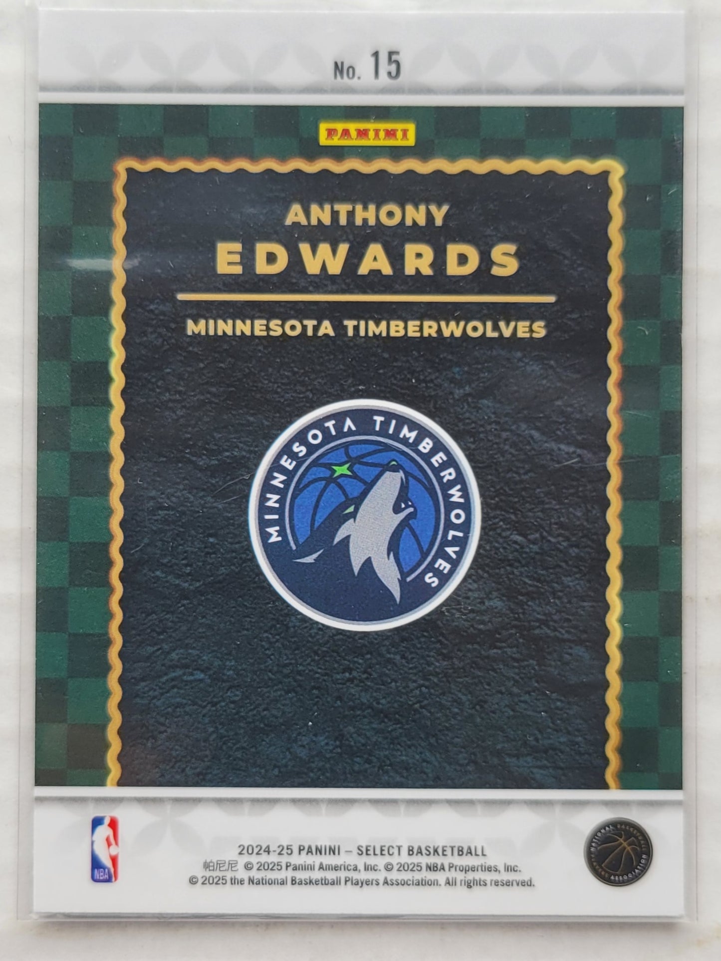 Anthony Edwards - 2024-25 Select Score Select Throwback #15