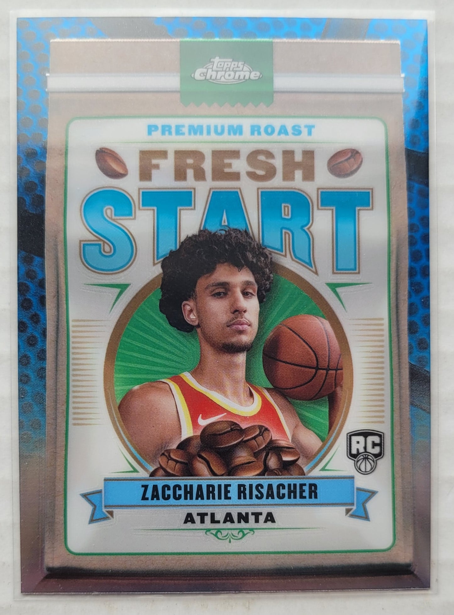 Zaccharie Risacher - 2024-25 Topps Chrome Fresh Start Blue Basketball Refractors #FS1