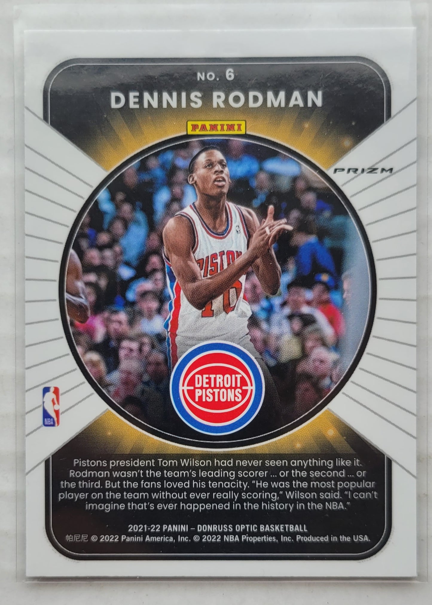 Dennis Rodman - 2021-22 Donruss Optic Winner Stays Holo #6