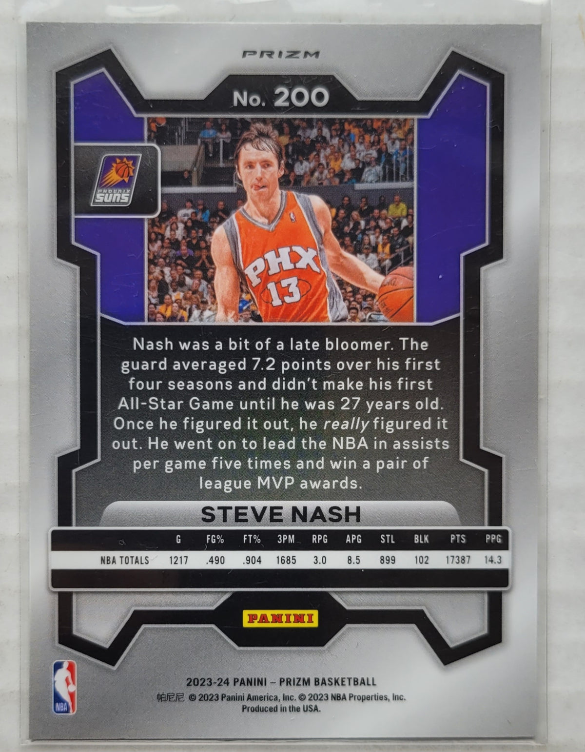Steve Nash - 2023-24 Panini Prizm Prizms Green #200
