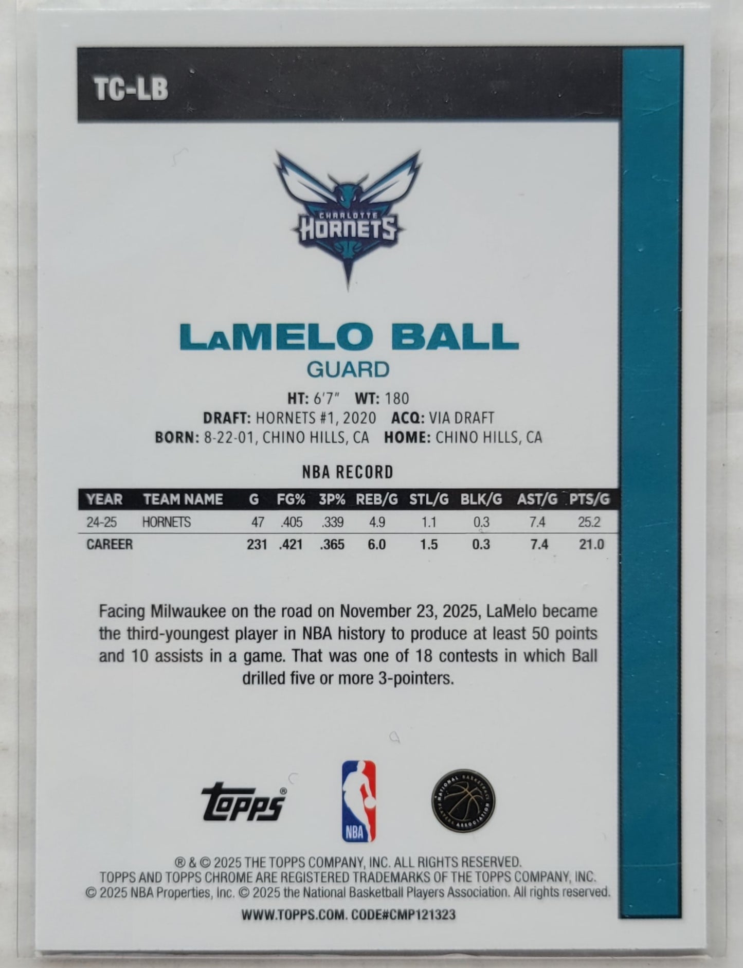 LaMelo Ball - 2025-26 Topps '80-81 Topps Chrome #TCLB
