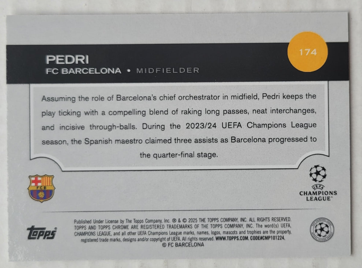 Pedri - 2024-25 Topps Chrome UEFA Club Competitions #174