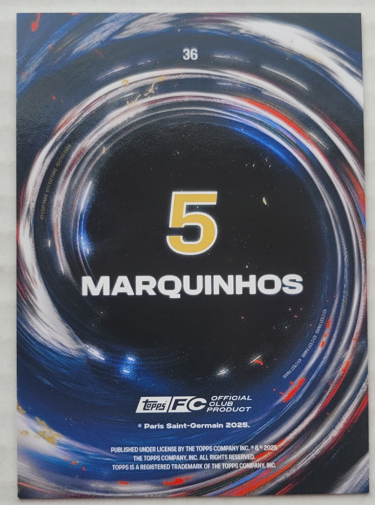 Marquinhos - 2024-25 Topps Paris Saint-Germain Team Set #36