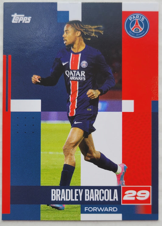 Bradley Barcola - 2024-25 Topps Paris Saint-Germain Team Set #20