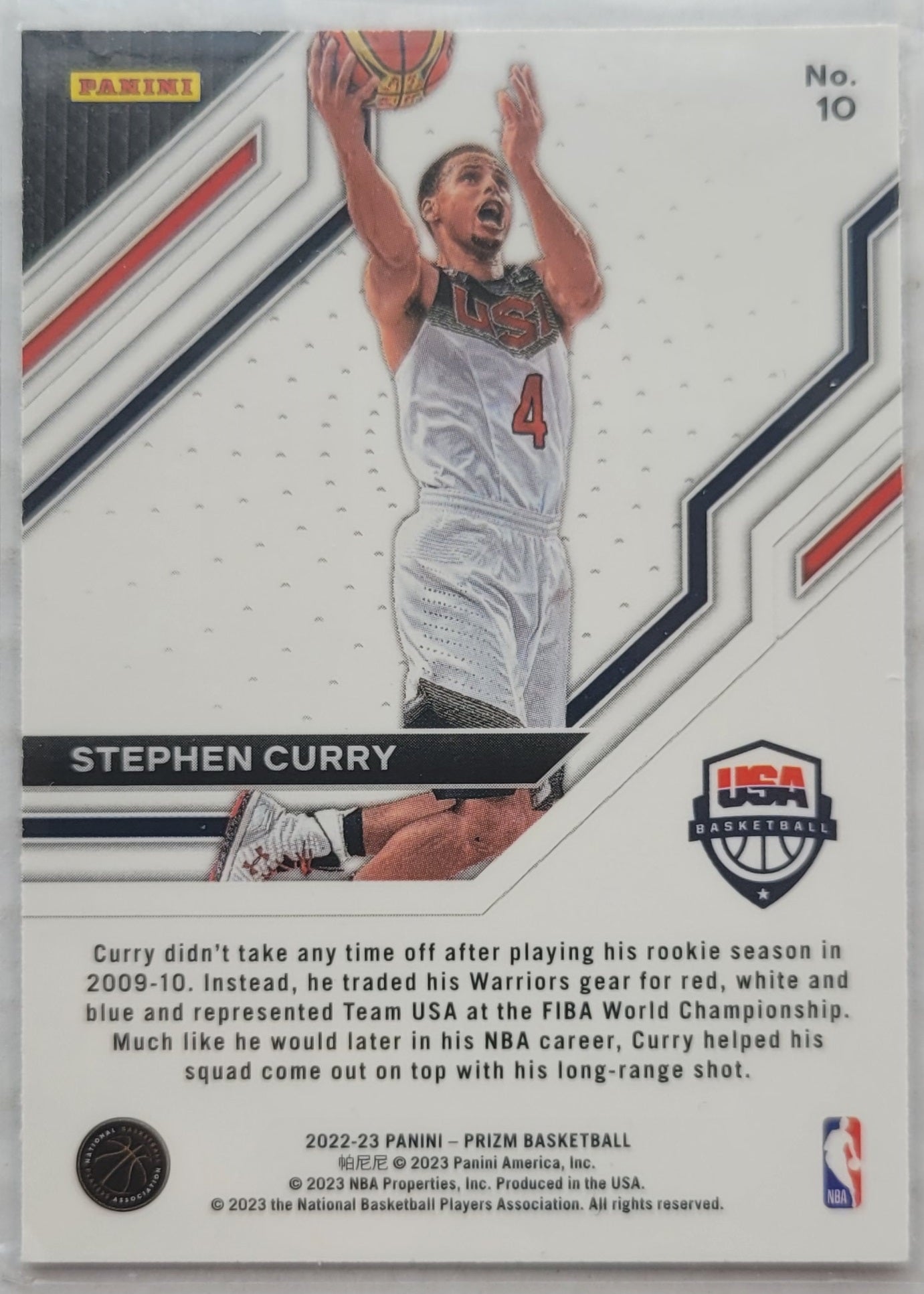 Stephen Curry - 2022-23 Panini Prizm USA Basketball #10