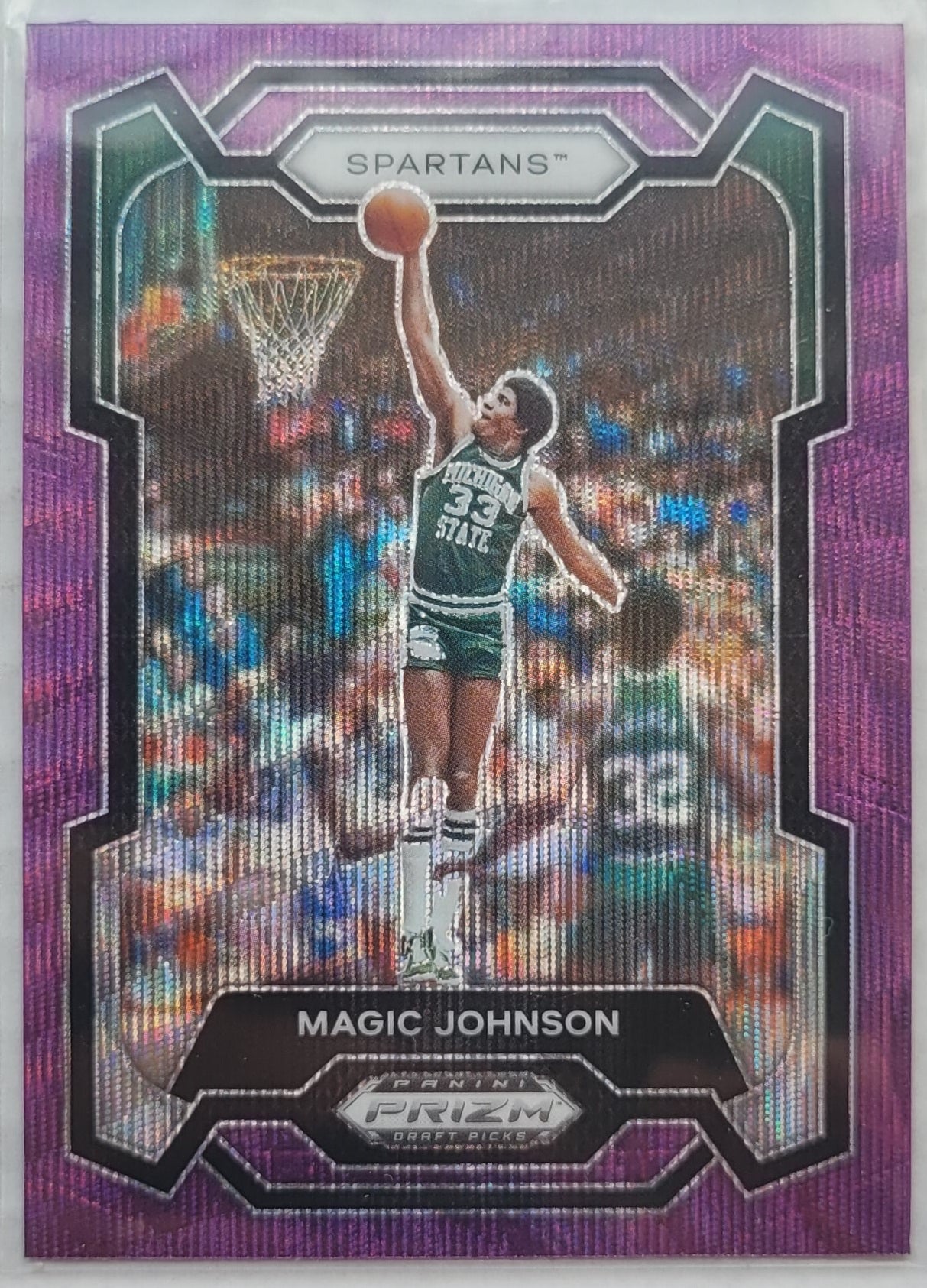 Magic Johnson - 2024-25 Panini Prizm Draft Picks Prizms Purple Wave #23