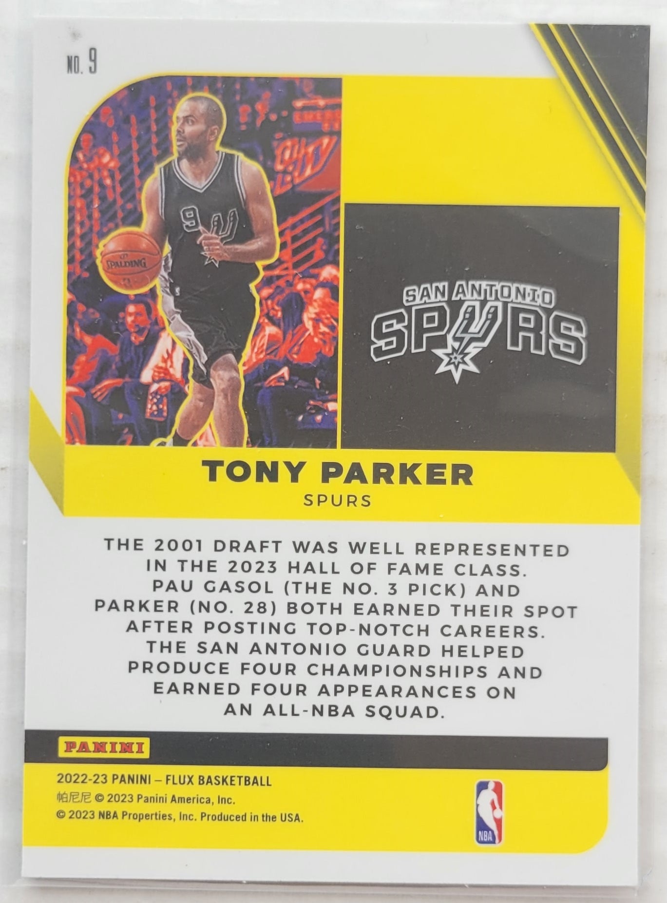 Tony Parker - 2022-23 Panini Flux Hall Influx #9