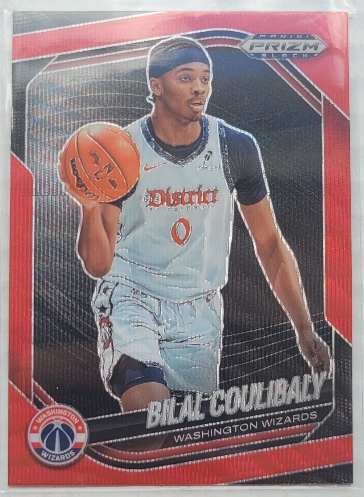 Bilal Coulibaly - 2024-25 Panini Prizm Black Prizms Ruby Wave #147