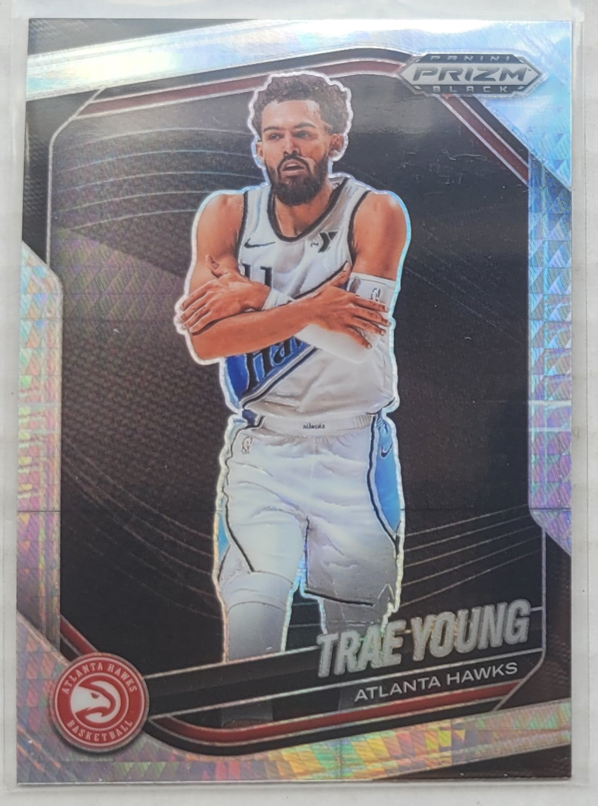Trae Young - 2024-25 Panini Prizm Black Prizms Hyper #141