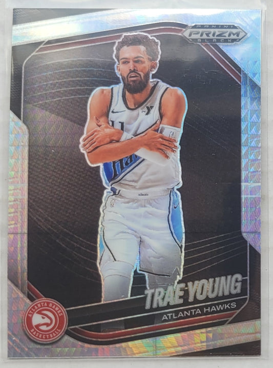 Trae Young - 2024-25 Panini Prizm Black Prizms Hyper #141