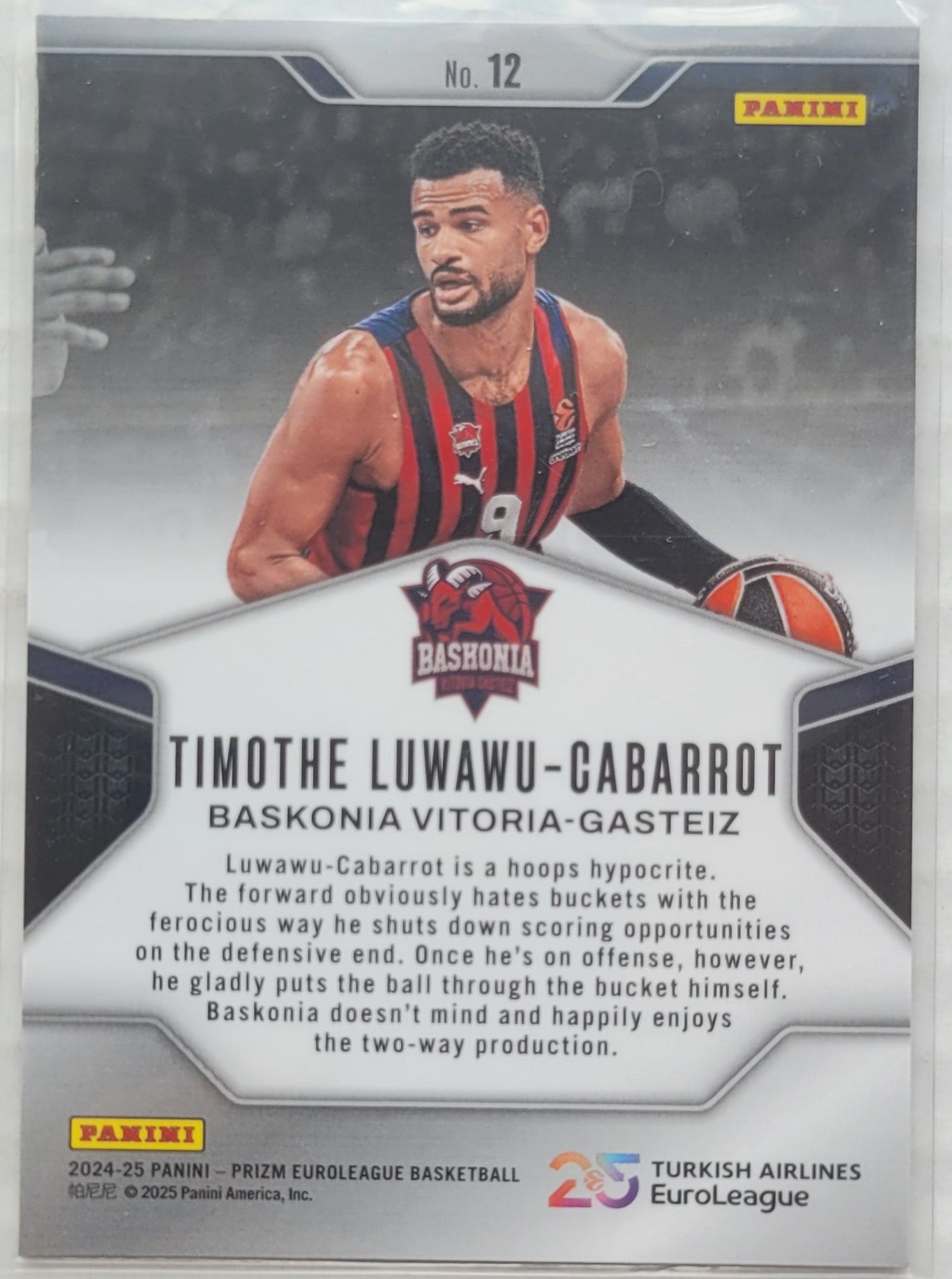 Timothe Luwawu-Cabarrot - 2024-25 Panini Prizm Turkish Airlines EuroLeague Dominance #12