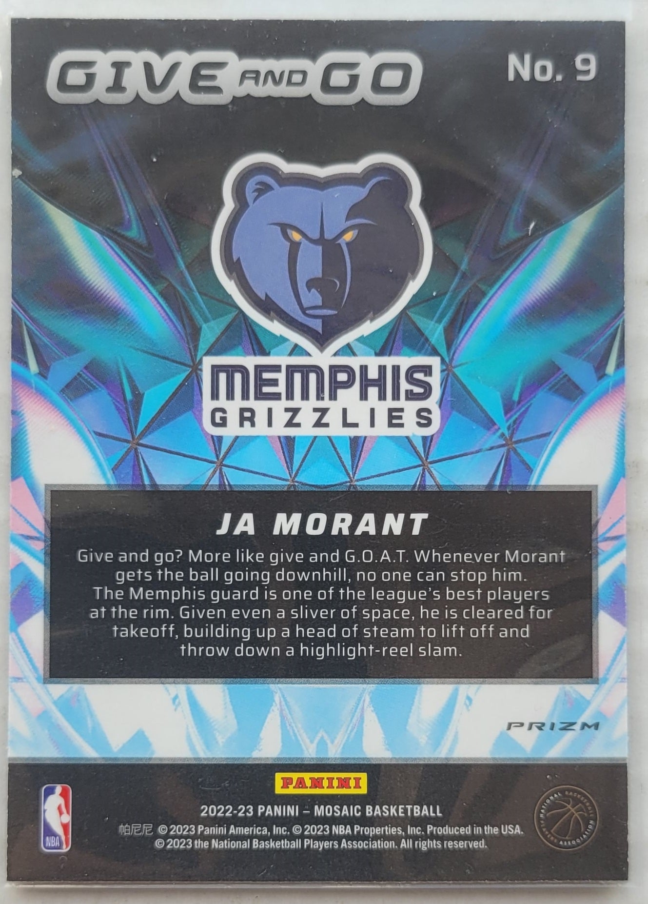 Ja Morant - 2022-23 Panini Mosaic Give and Go Mosaic Green #9