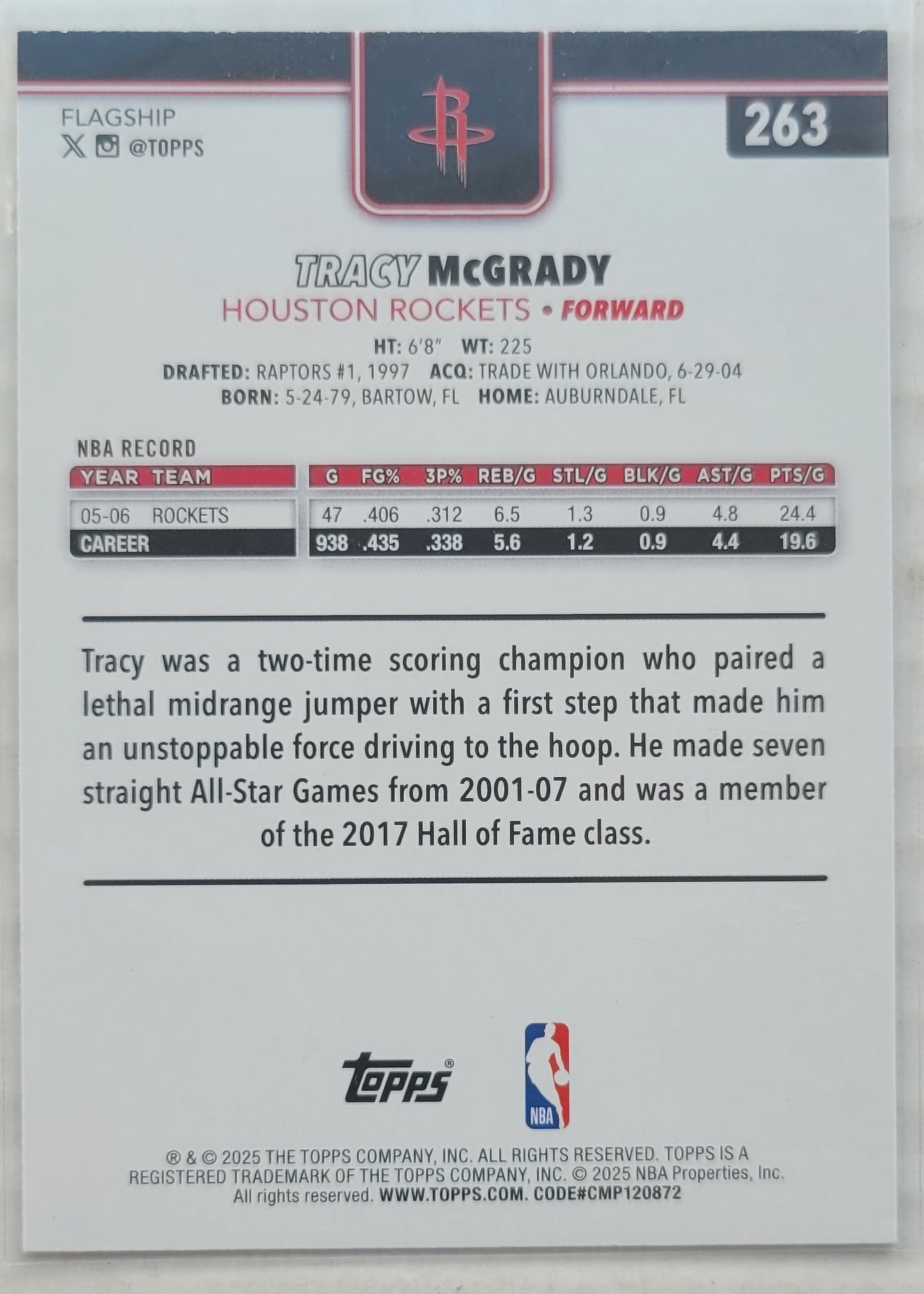 Tracy McGrady - 2025-26 Topps Season Tip Off #263