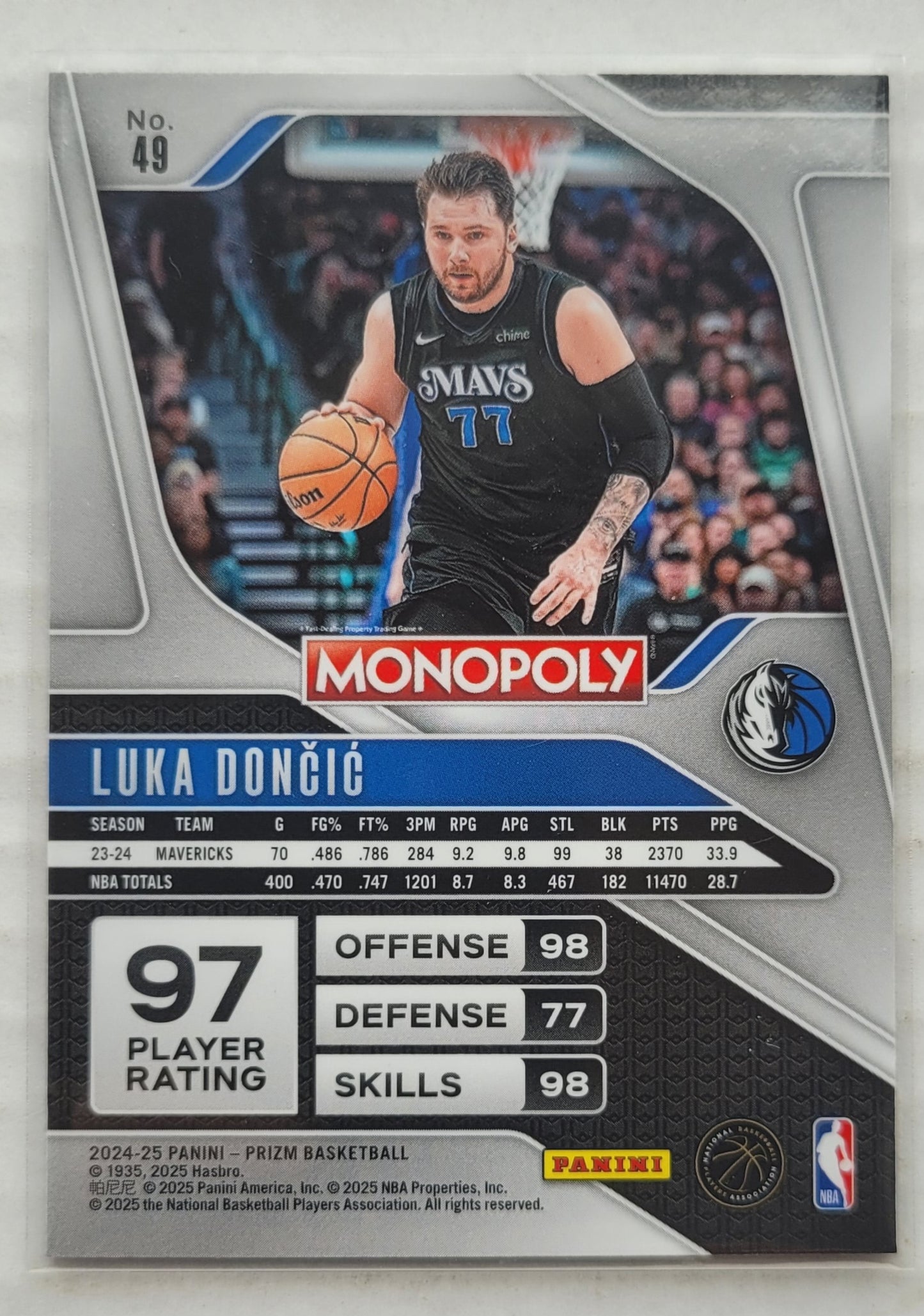 Luka Doncic - 2024-25 Panini Prizm Monopoly #49