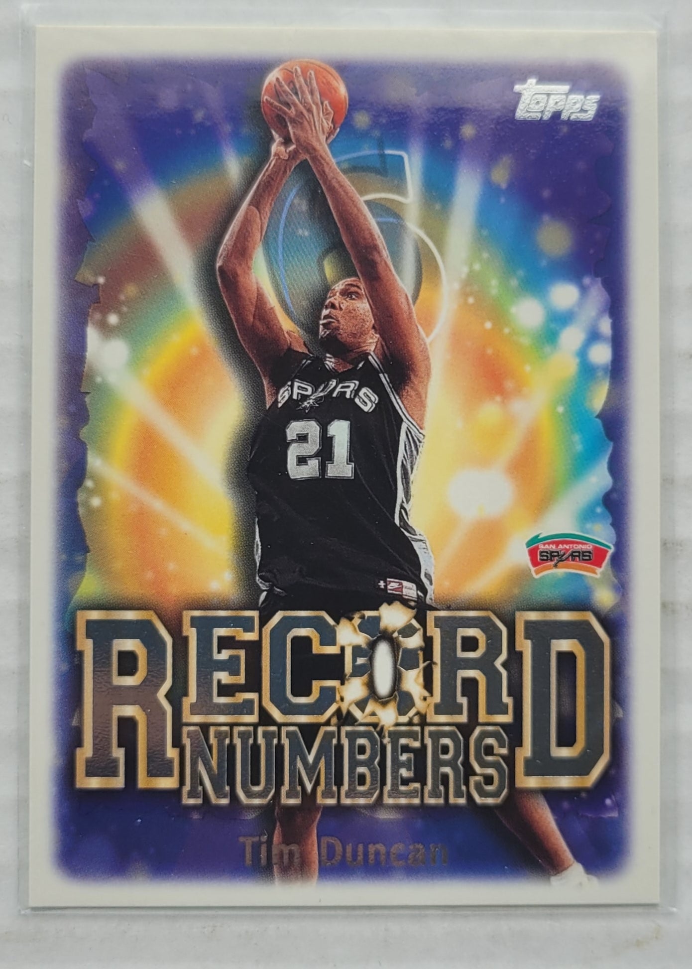 Tim Duncan - 1999-00 Topps Record Numbers #RN8