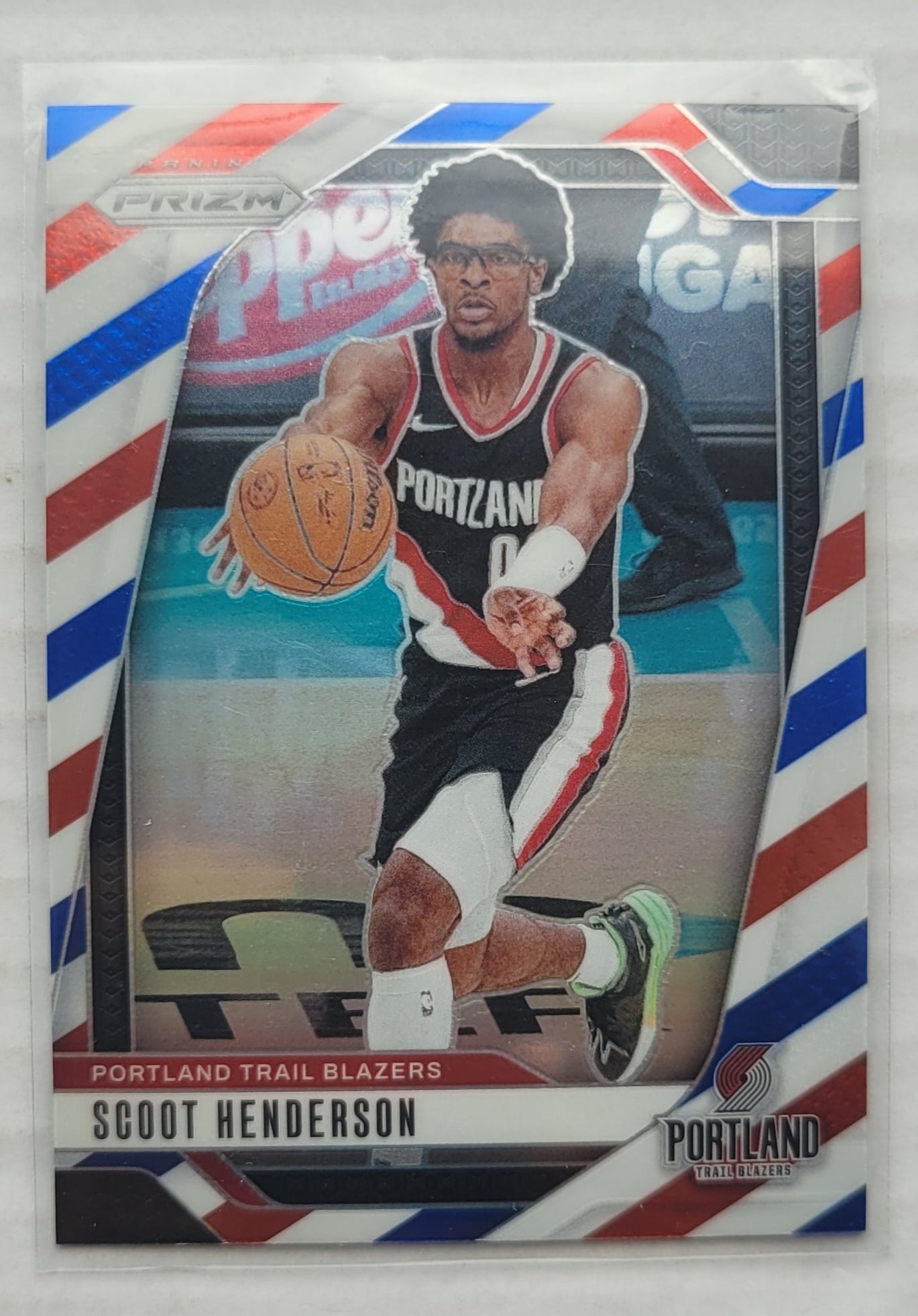 Scoot Henderson - 2024-25 Panini Prizm Prizms Red White and Blue #94