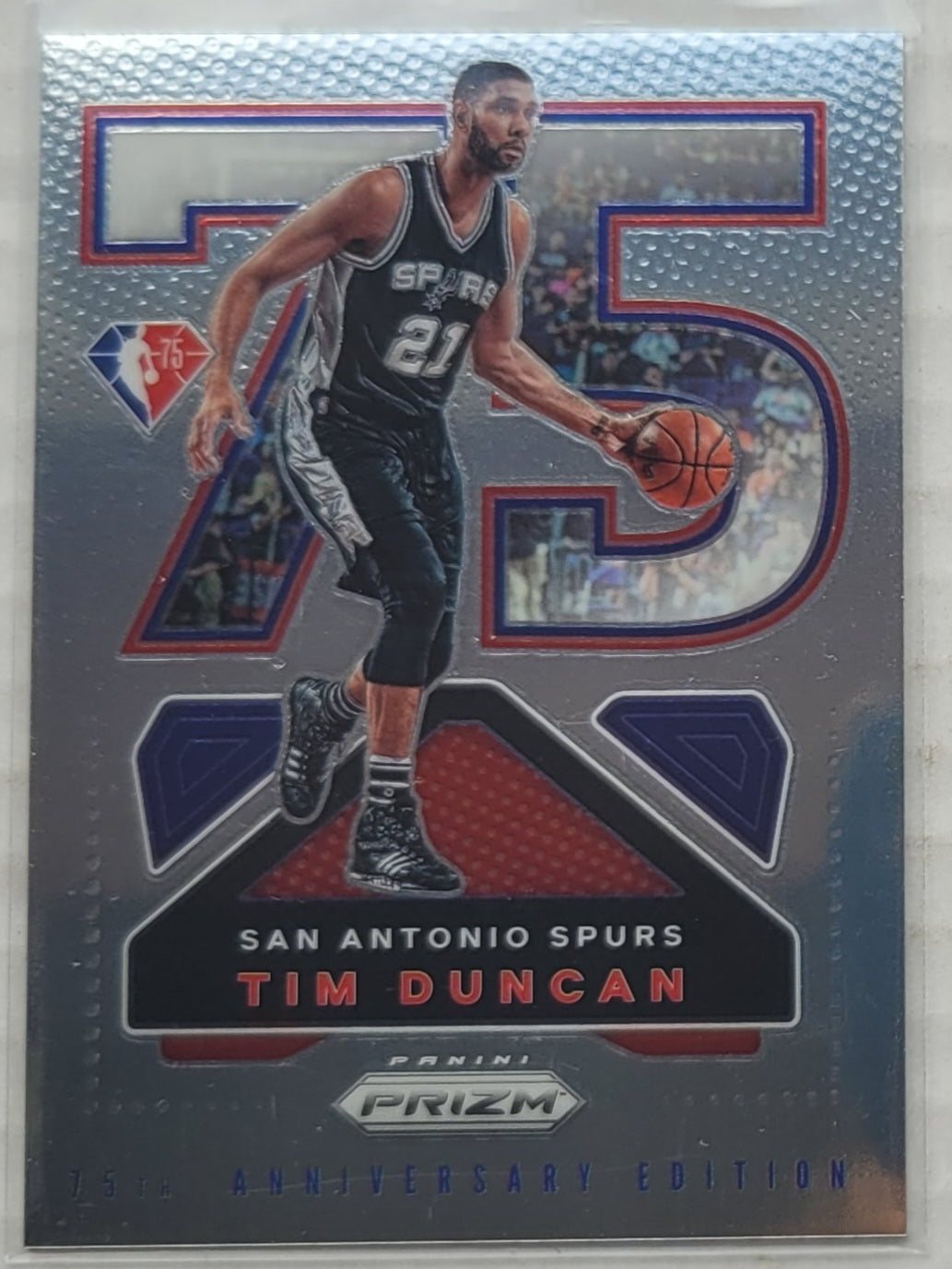 Tim Duncan - 2021-22 Panini Prizm NBA 75th Logo #19