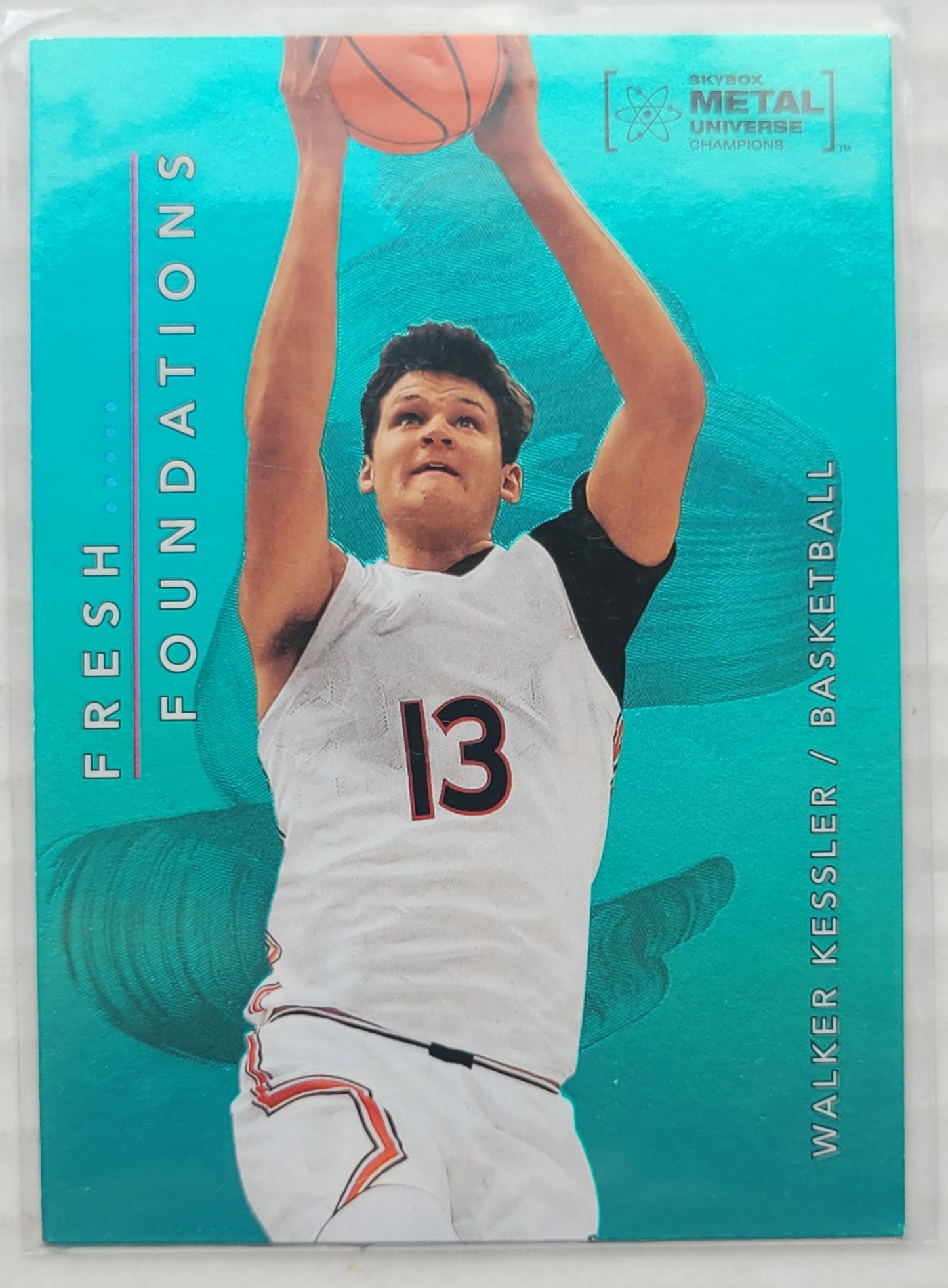 Walker Kessler - 2022 Skybox Metal Universe Champions Fresh Foundation Aqua #FF22