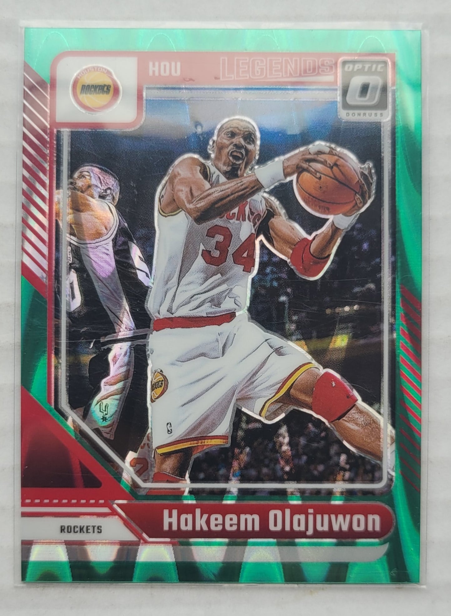Hakeem Olajuwon - 2024-25 Donruss Optic Green Seismic #249 LGD