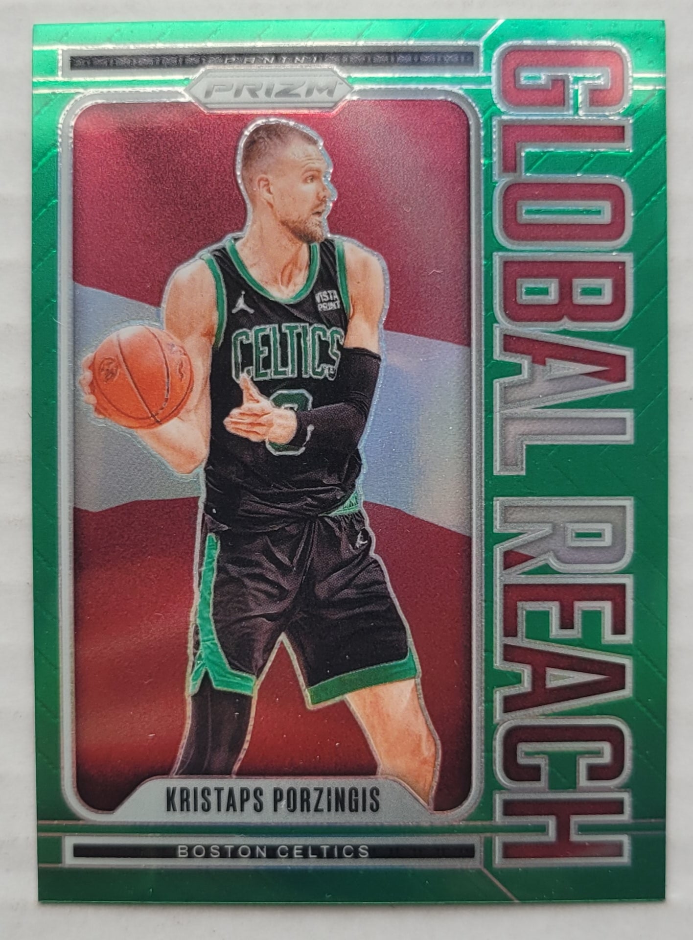 Kristaps Porzingis - 2024-25 Panini Prizm Global Reach Prizms Green #5