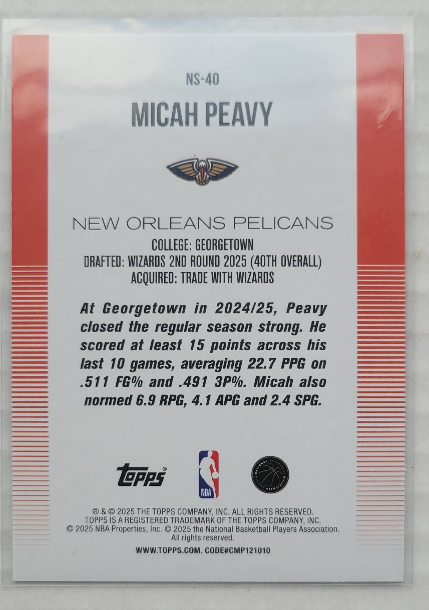 Micah Peavy - 2025-26 Topps New School #NS40