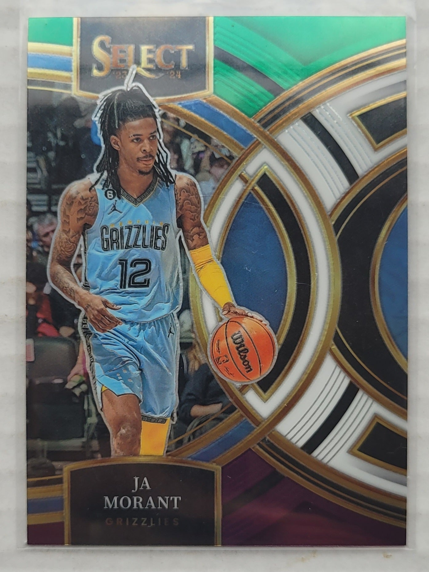 Ja Morant - 2023-24 Select Prizms Green White Purple #136