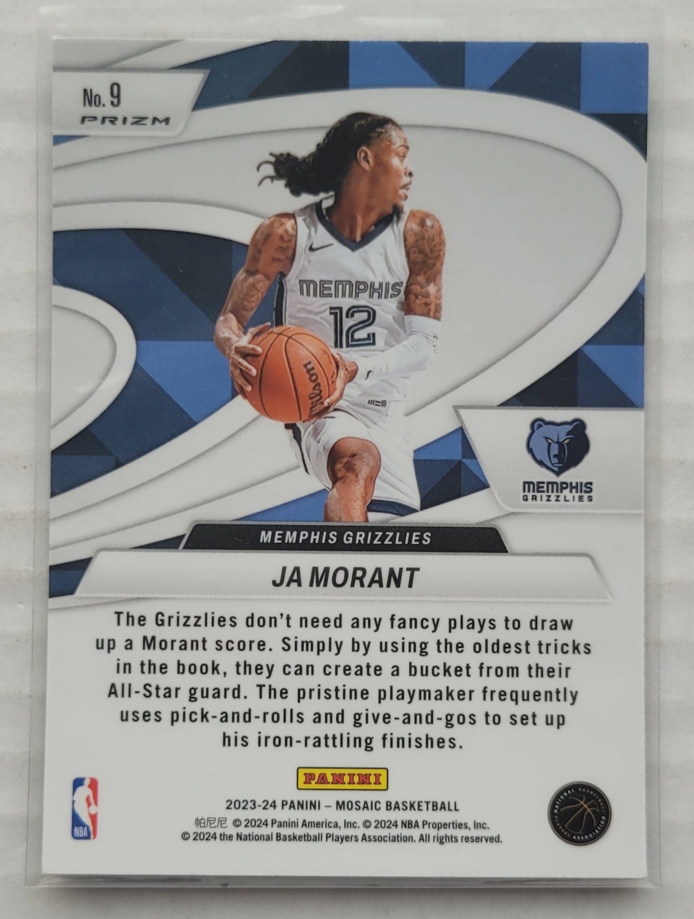 Ja Morant - 2023-24 Panini Mosaic Give and Go Mosaic Green #9