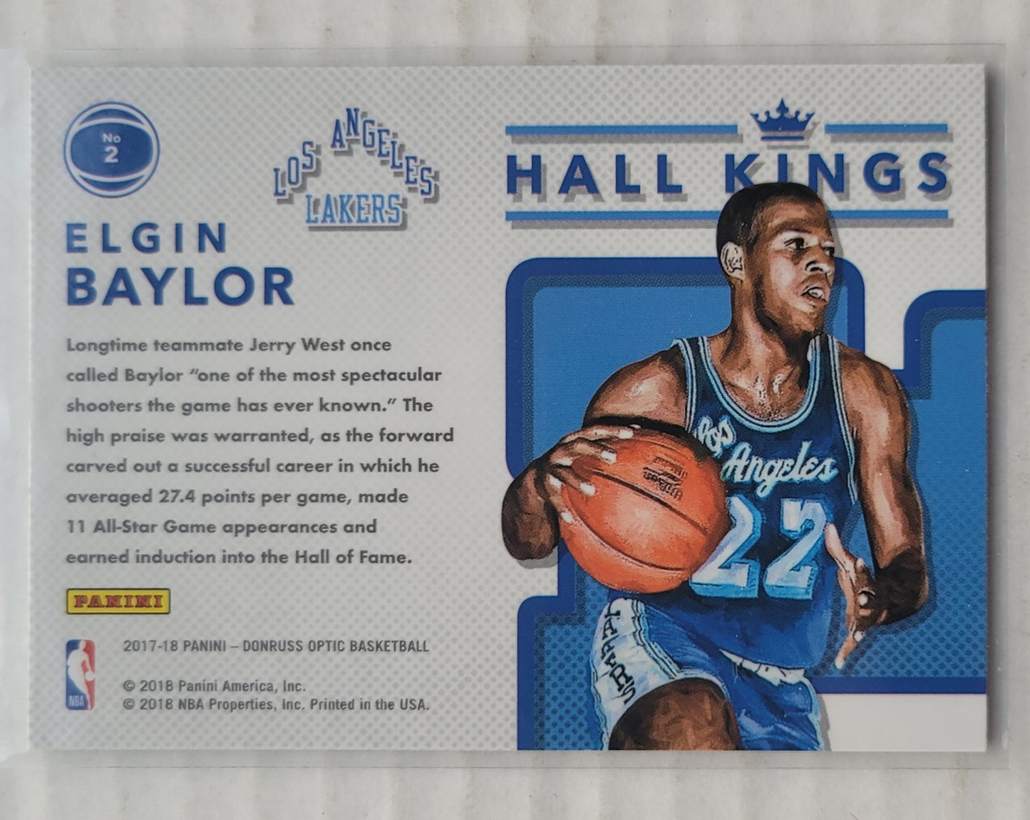 Elgin Baylor - 2017-18 Donruss Optic Hall Kings #2