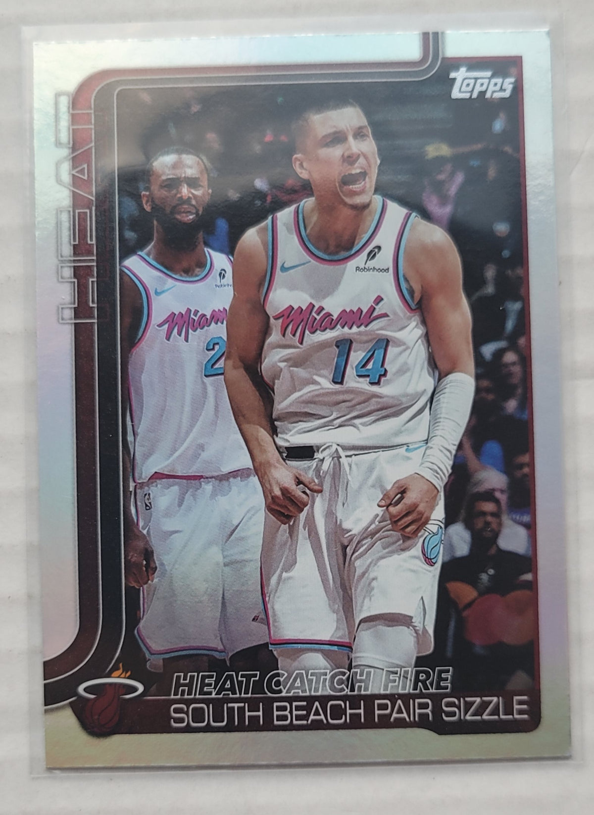 Norman Powell /Tyler Herro - 2025-26 Topps Rainbow Foilboard #284 Heat Catch Fire