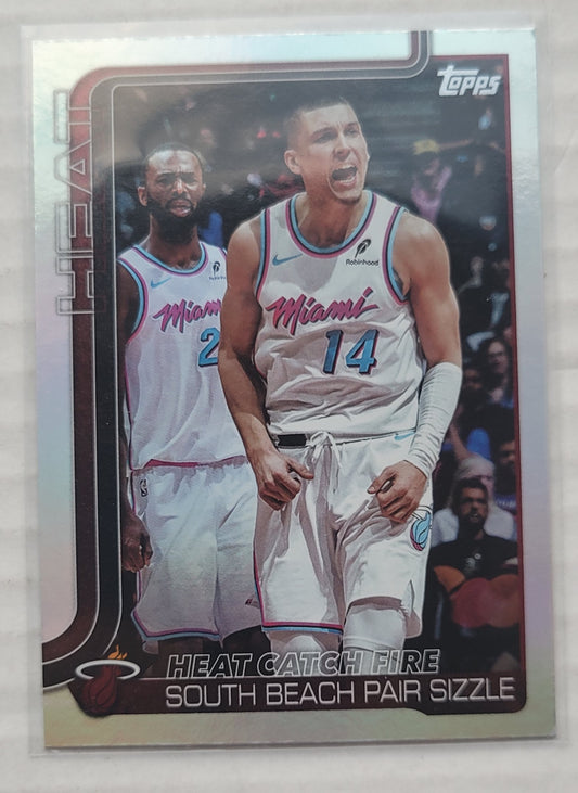 Norman Powell /Tyler Herro - 2025-26 Topps Rainbow Foilboard #284 Heat Catch Fire