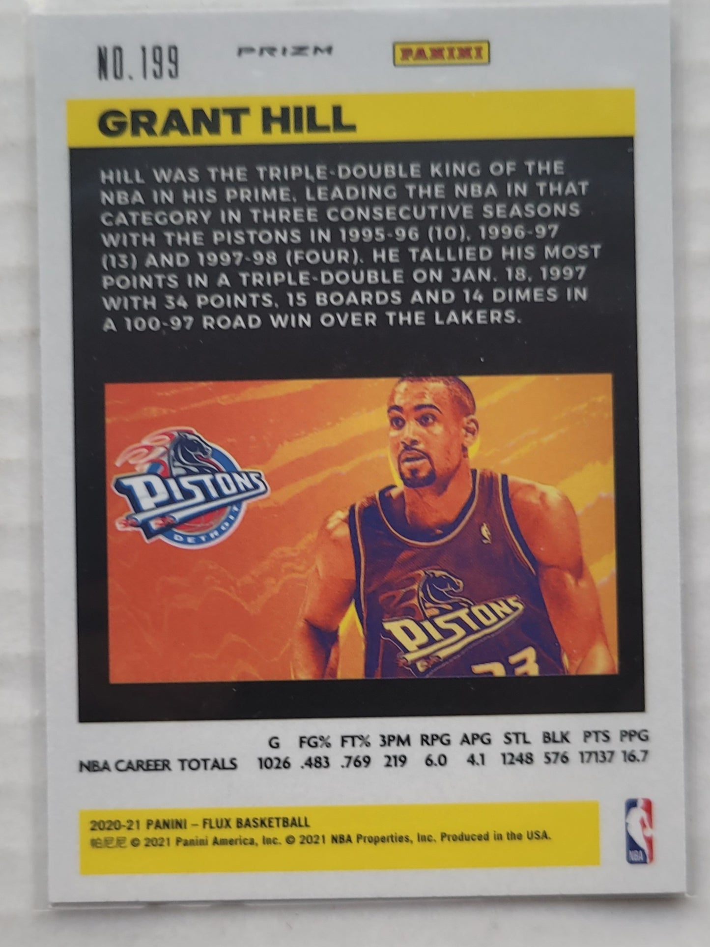 Grant Hill - 2020-21 Panini Flux Factory Pulsar #199
