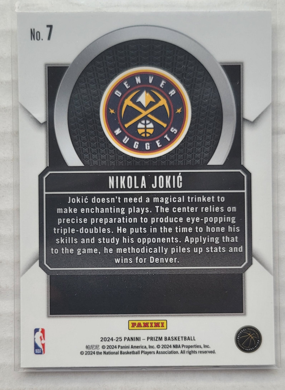Nikola Jokic - 2024-25 Panini Prizm Talismen #7