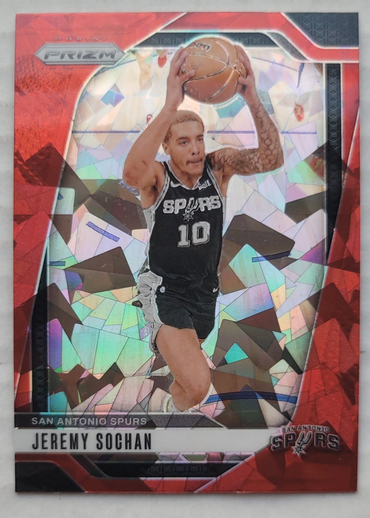 Jeremy Sochan - 2024-25 Panini Prizm Prizms Red Ice #23