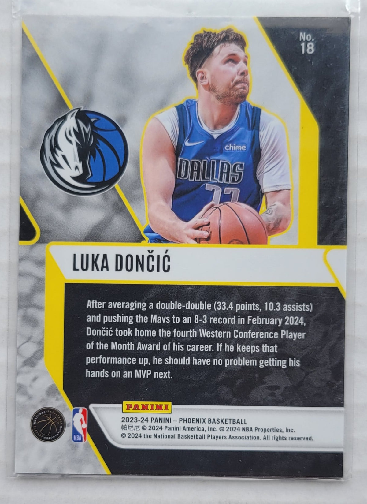 Luka Doncic - 2023-24 Panini Phoenix Fade To Black #18