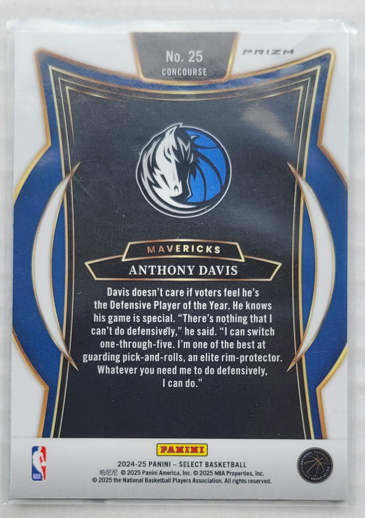 Anthony Davis - 2024-25 Select Green Stars Prizms #25