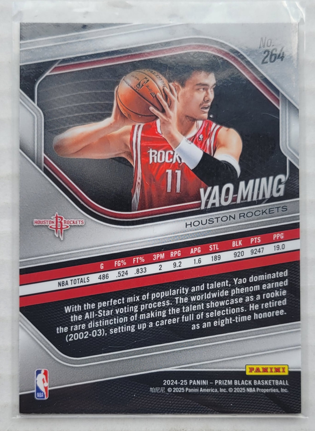 Yao Ming - 2024-25 Panini Prizm Black #264 LGD