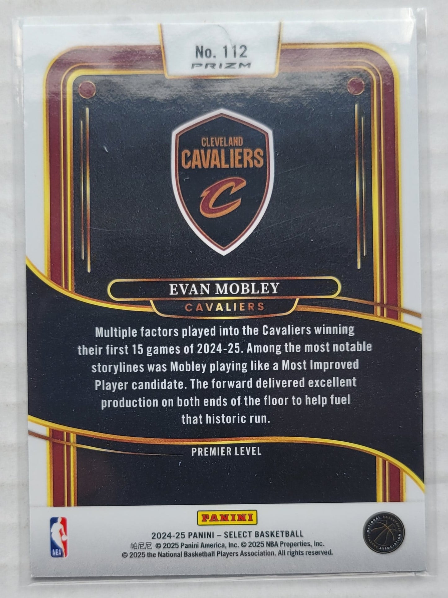 Evan Mobley - 2024-25 Select Green White Purple Prizms #112