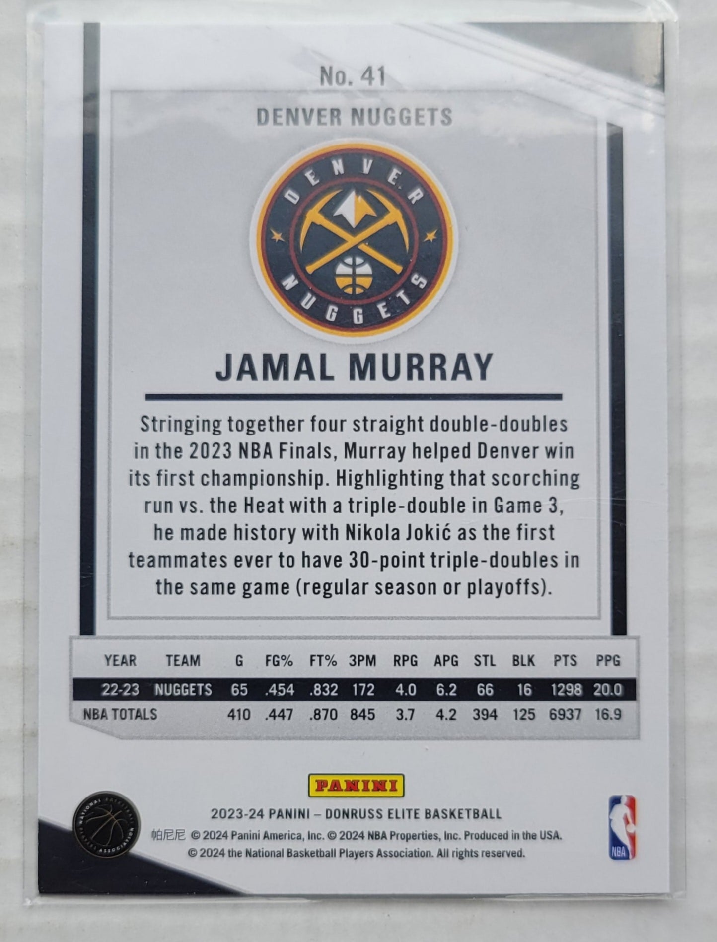 Jamal Murray - 2023-24 Elite International #41