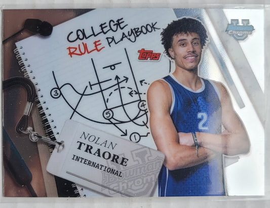 Nolan Traore - 2024-25 Bowman Chrome University College Rule Playbook #CRP17