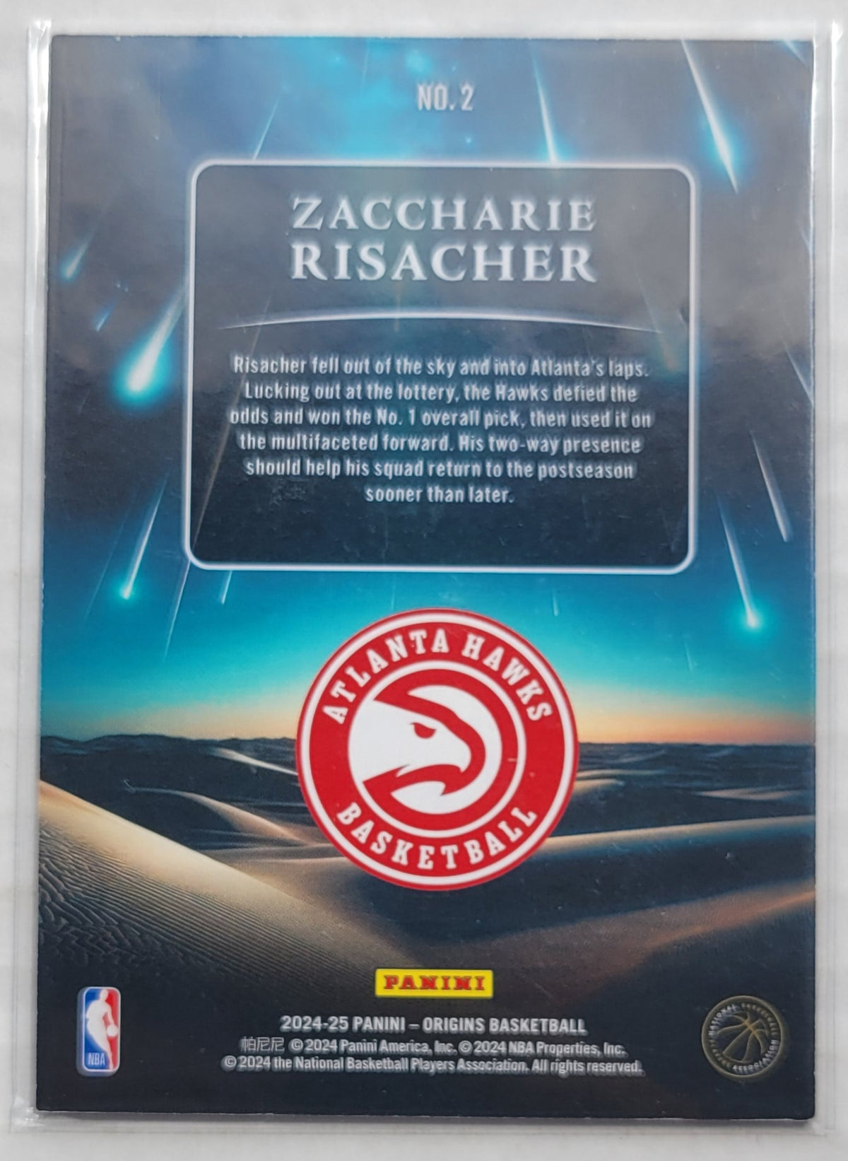Zaccharie Risacher - 2024-25 Panini Origins Meteor Shower #2