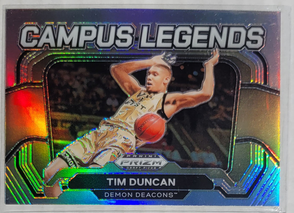 Tim Duncan - 2024-25 Panini Prizm Draft Picks Campus Legends Prizms Silver #1