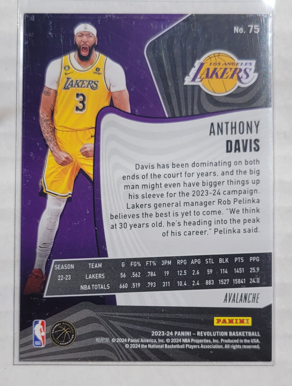 Anthony Davis - 2023-24 Panini Revolution Avalanche #75