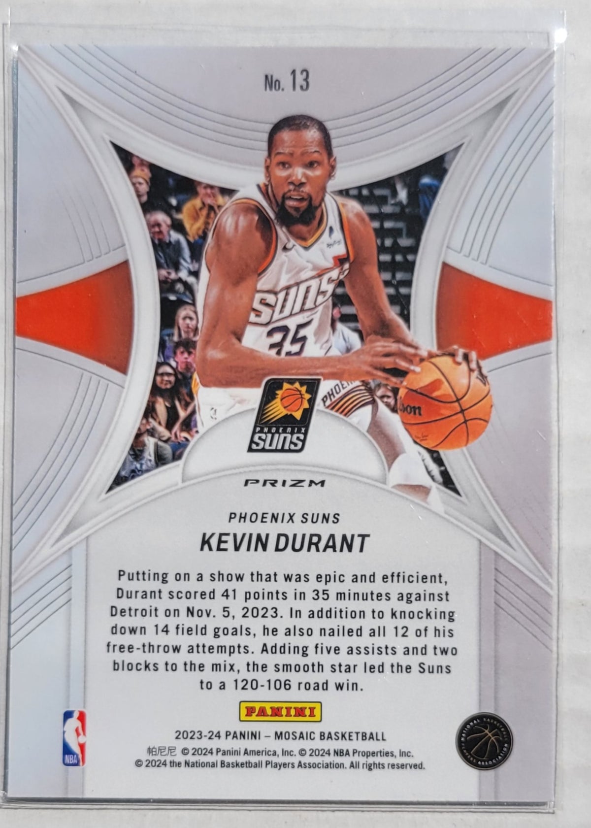 Kevin Durant - 2023-24 Panini Mosaic Epic Performers Mosaic Green #13