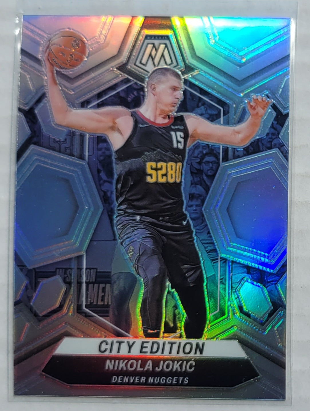 Nikola Jokic - 2023-24 Panini Mosaic Silver #287 City Edition