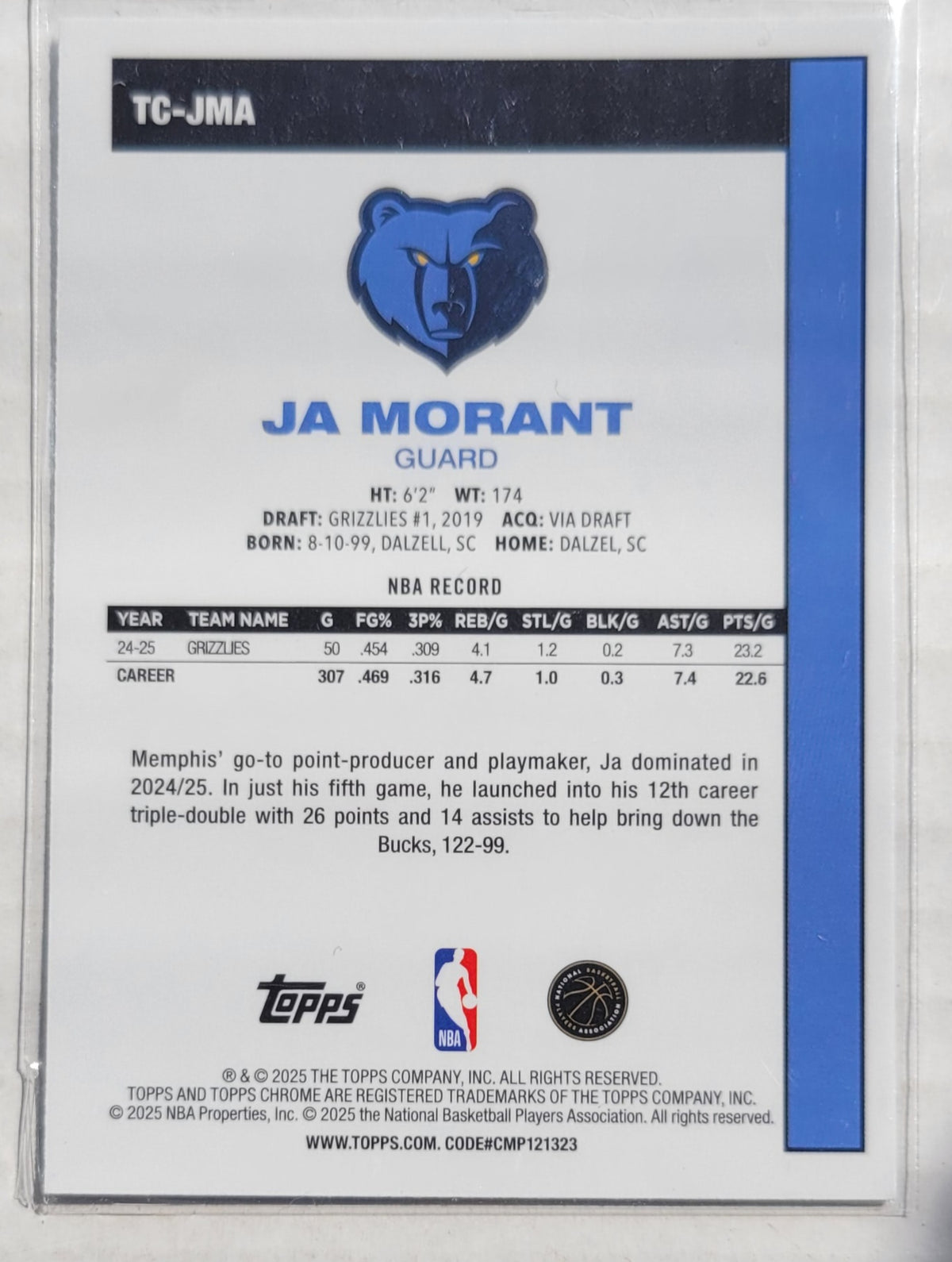 Ja Morant - 2025-26 Topps '80-81 Topps Chrome #TCJMA